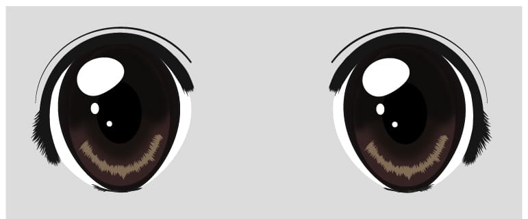 Illustratorとiillustratordrawでかわいい目を描く アニメの目のチュートリアル Alicemix